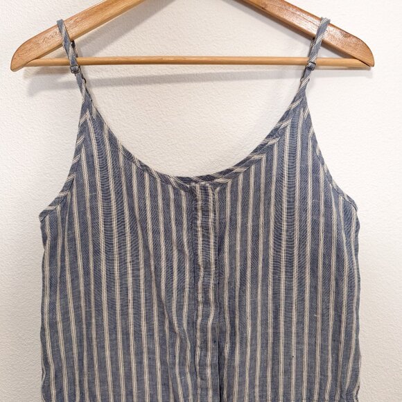 Enza Costa Blue and White Striped Jumpsuit - Picture 4 of 13